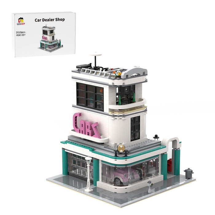 MOC - 97835 Car Dealership - 10260 Downtown Diner Alternative Building Blocks - LesDiy - MOC -
