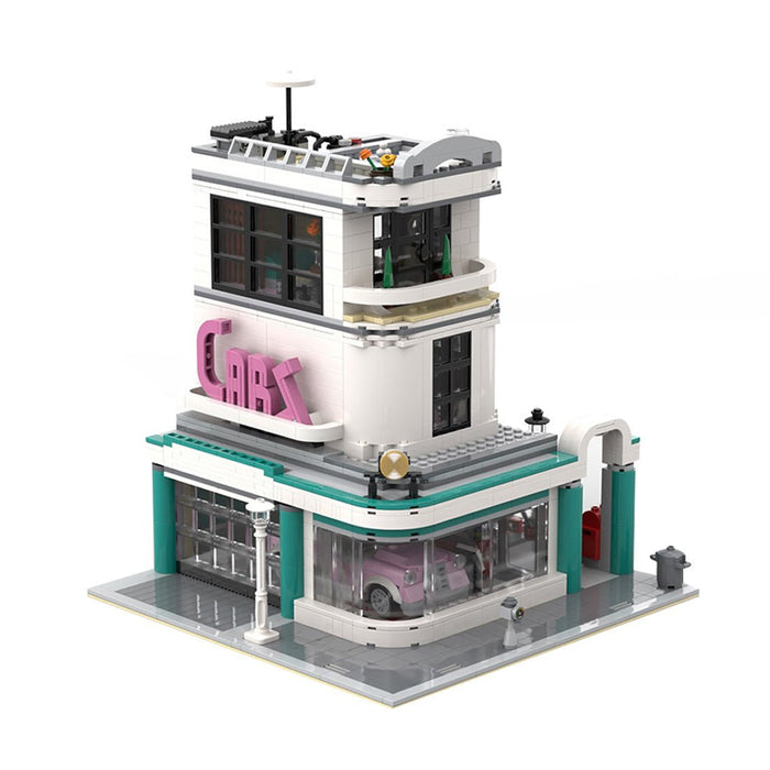 MOC - 97835 Car Dealership - 10260 Downtown Diner Alternative Building Blocks - LesDiy - MOC -