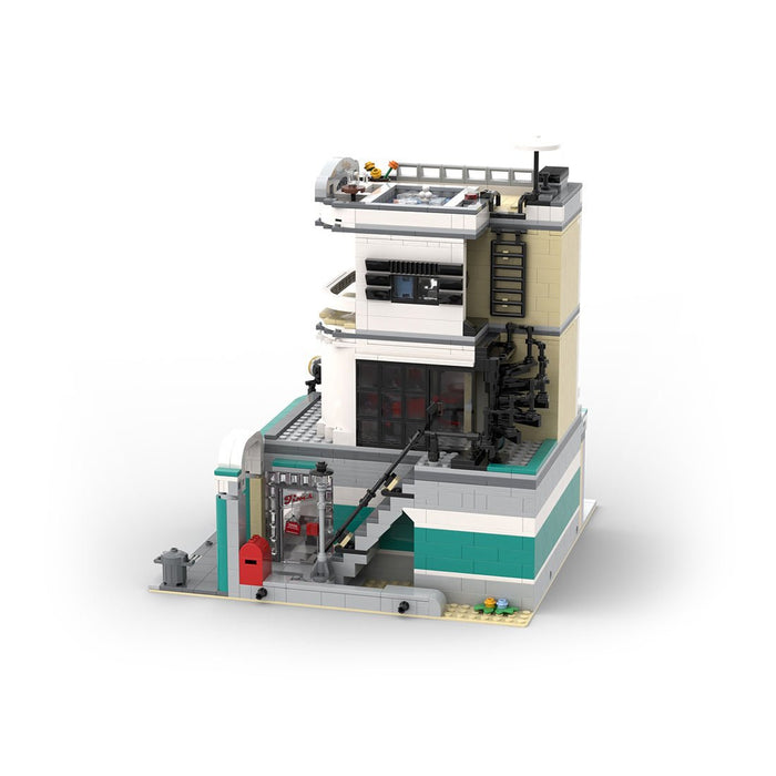 MOC - 97835 Car Dealership - 10260 Downtown Diner Alternative Building Blocks - LesDiy - MOC -