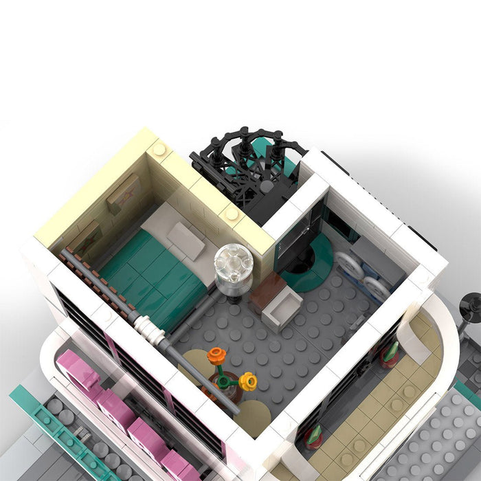 MOC - 97835 Car Dealership - 10260 Downtown Diner Alternative Building Blocks - LesDiy - MOC -