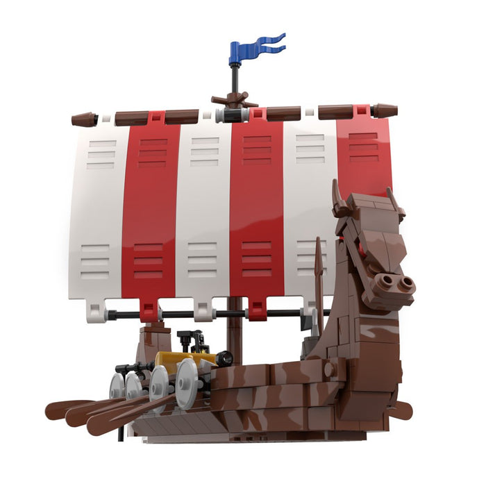 MOC - 98225 The Viking Longship Medieval Building Blocks - LesDiy - Building Blocks -