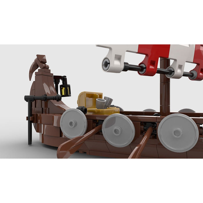 MOC - 98225 The Viking Longship Medieval Building Blocks - LesDiy - Building Blocks -