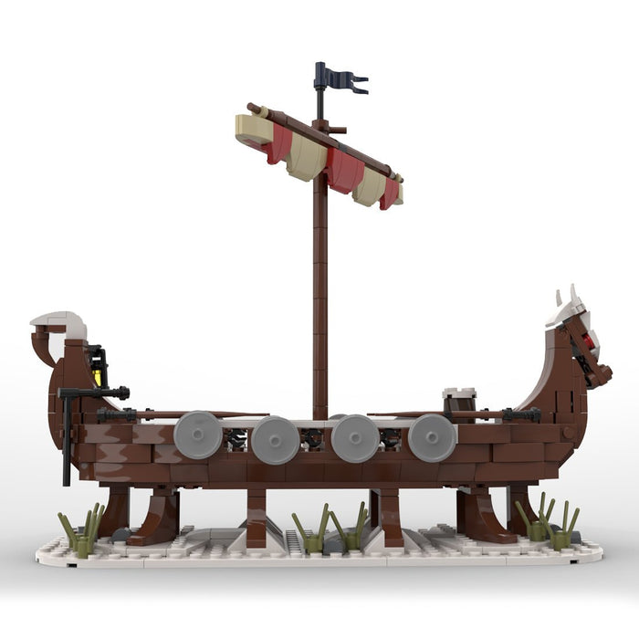 MOC - 98225 Winter Viking Longship Building Blocks - LesDiy - Building Blocks -