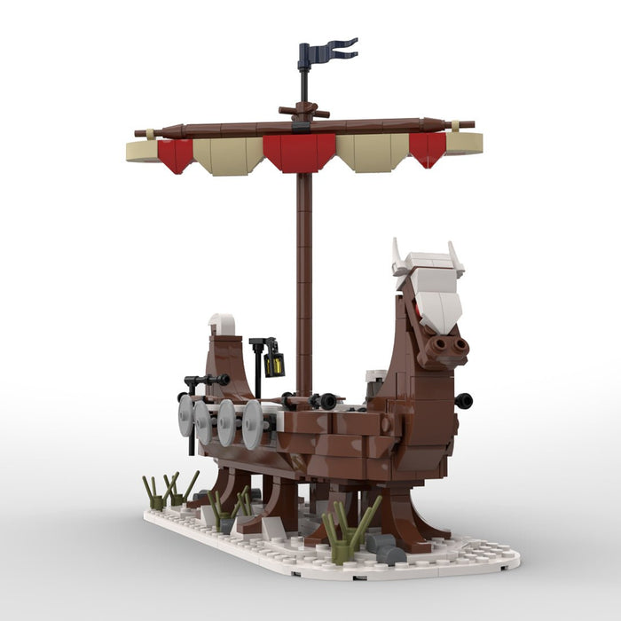 MOC - 98225 Winter Viking Longship Building Blocks - LesDiy - Building Blocks -