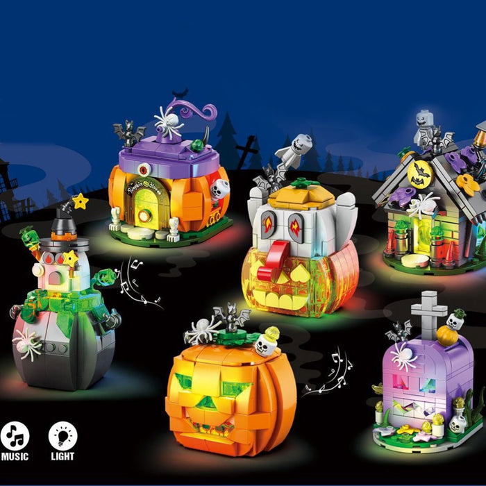 MOC Halloween 6 - in - 1 Building Blocks with Lights and Sound - LesDiy - Building Blocks -