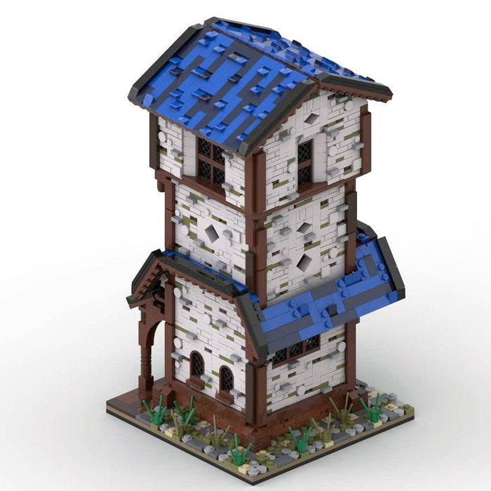 MOC Medieval Streetscape Station Structure Model - LesDiy - Locomotive -