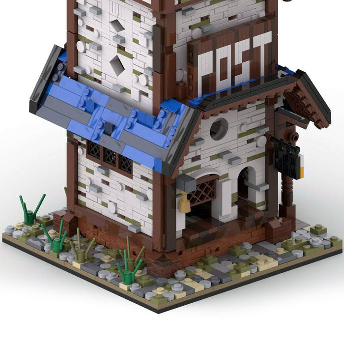MOC Medieval Streetscape Station Structure Model - LesDiy - Locomotive -