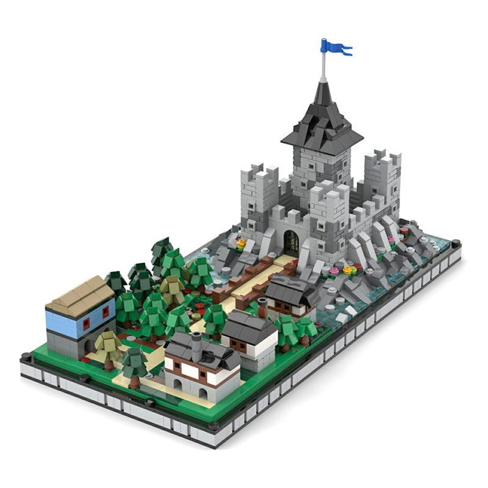 MOC Microscale Castle Village Diorama - LesDiy - MOC -