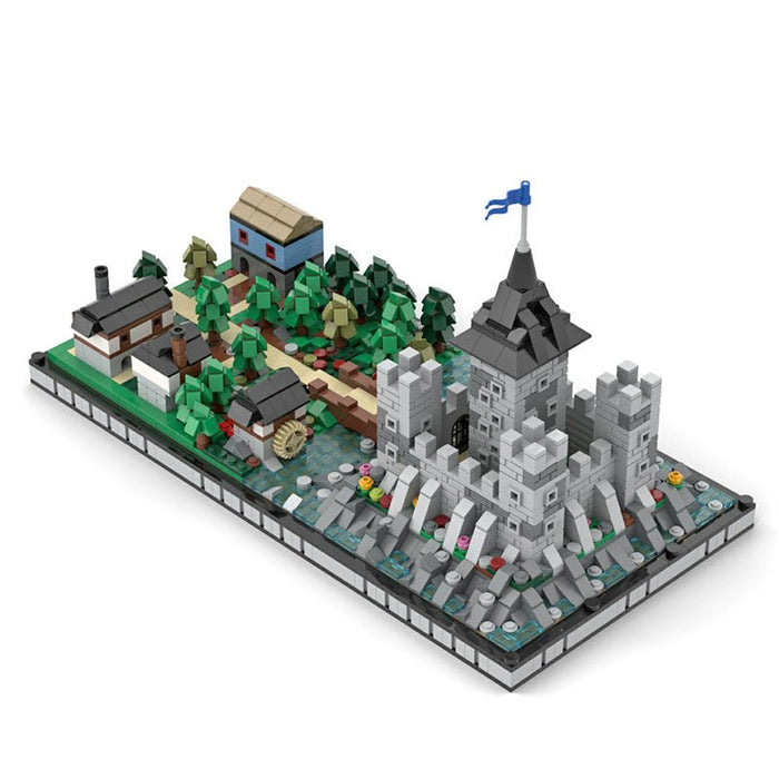 MOC Microscale Castle Village Diorama - LesDiy - MOC -