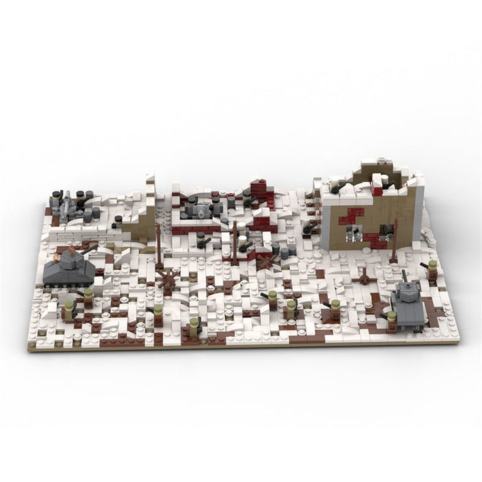 MOC Microscale Diorama Battle in Bastogne - LesDiy - MOC -