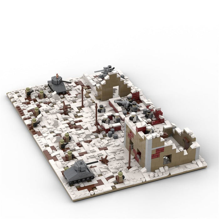 MOC Microscale Diorama Battle in Bastogne - LesDiy - MOC -