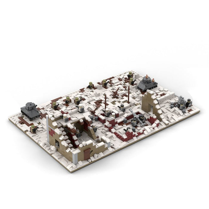 MOC Microscale Diorama Battle in Bastogne - LesDiy - MOC -