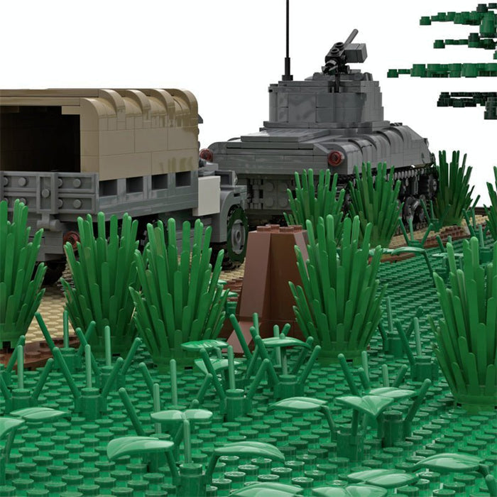 MOC Military Scene - March in the Forest - LesDiy - MOC -