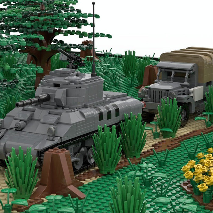 MOC Military Scene - March in the Forest - LesDiy - MOC -