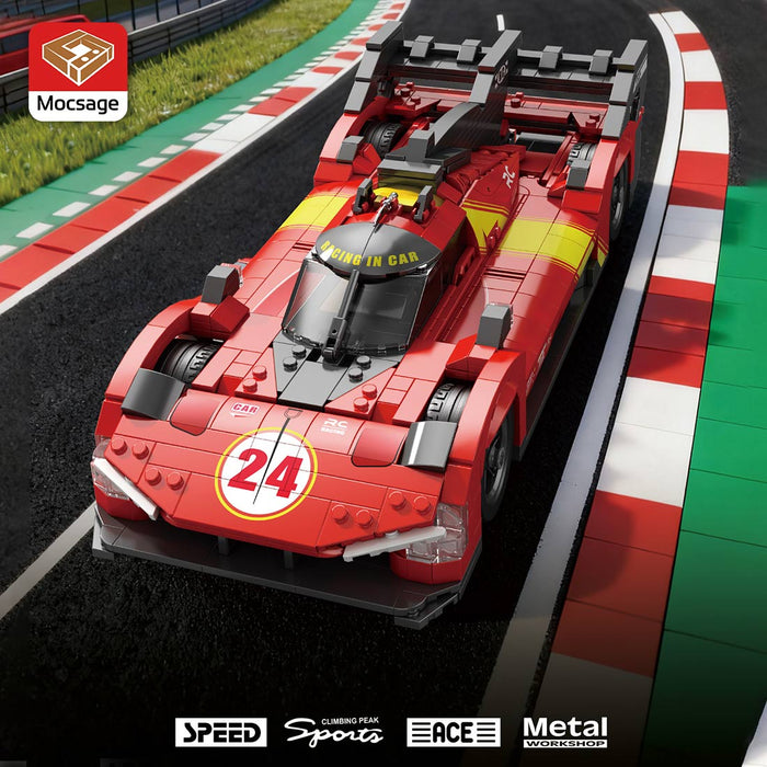 Mocsage 1:16 499P Supercar Building Blocks - LesDiy - Red
