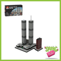 Mocsage 1/2000 Scale World Trade Center (1973 - 2001) Micro Parts Building Blocks Set (US Warehouse) - LesDiy -