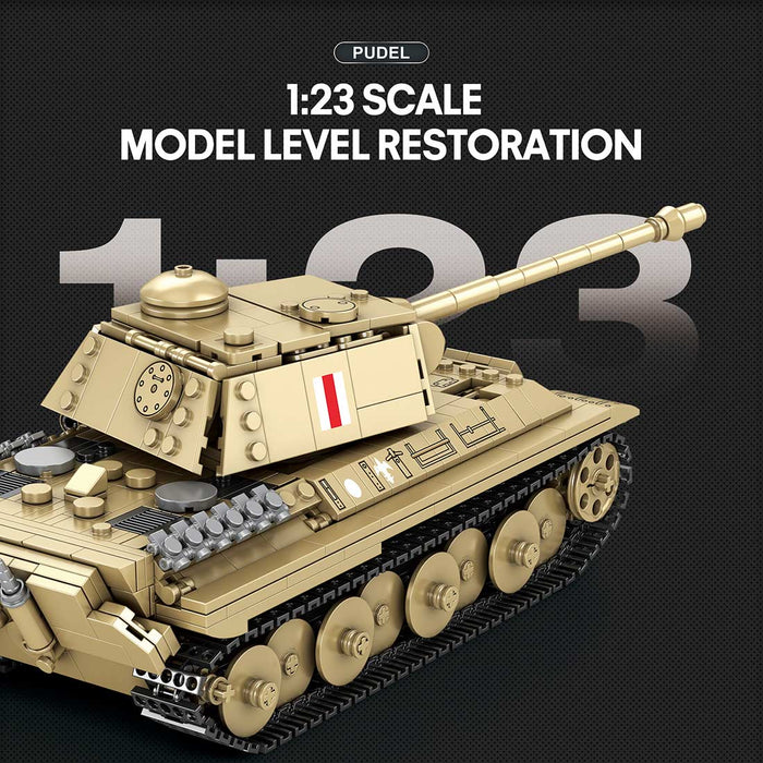 Mocsage 1/23 Scale Premium Medium Tank Building Blocks - LesDiy -