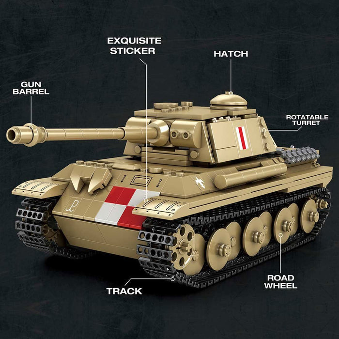 Mocsage 1/23 Scale Premium Medium Tank Building Blocks - LesDiy -