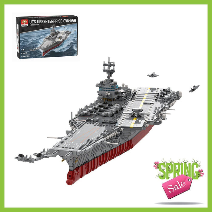 Mocsage 1/350 UCS USS Enterprise CVN - 65 Nuclear - powered Aircraft Carrier Building Blocks - LesDiy - Building Blocks -