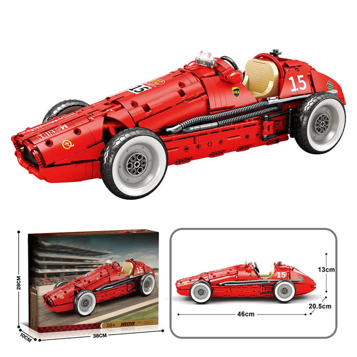 Mocsage 1/8 Scale 1950s Retro Championship Race Car Building Blocks - LesDiy -