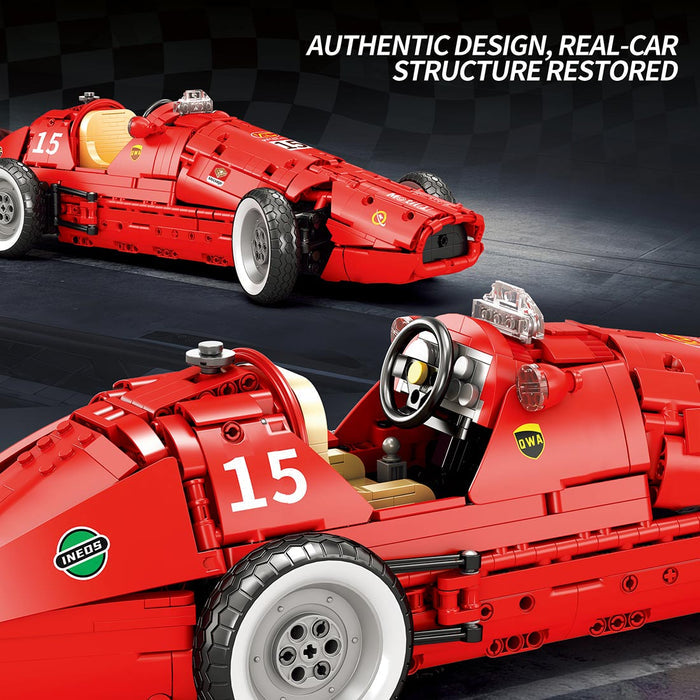 Mocsage 1/8 Scale 1950s Retro Championship Race Car Building Blocks - LesDiy -