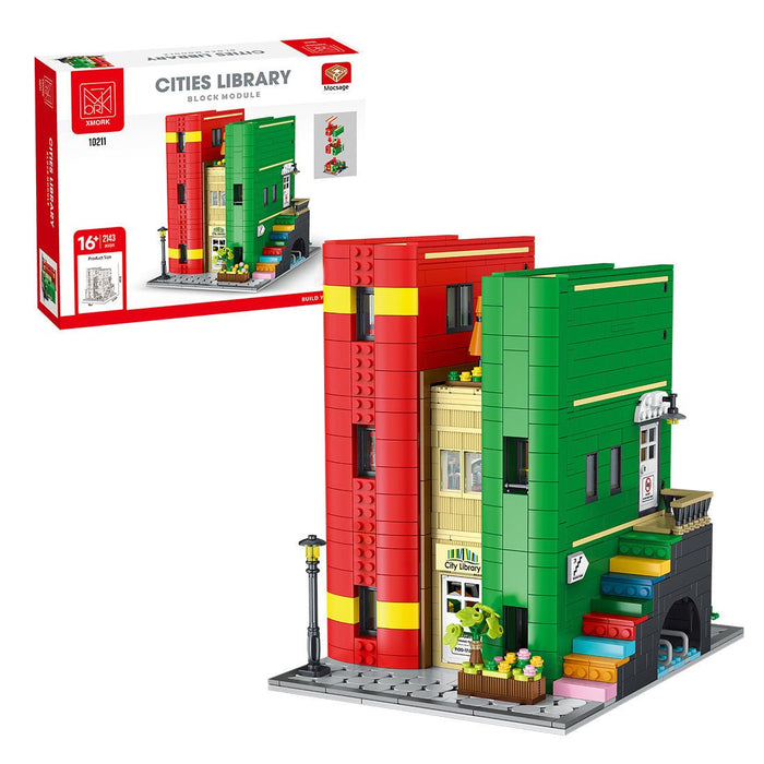 Mocsage City Library Modular Street Scene Building Blocks - LesDiy - building blocks -