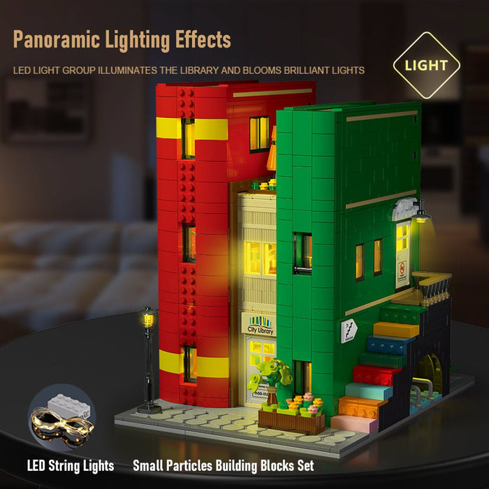 Mocsage City Library Modular Street Scene Building Blocks - LesDiy - building blocks -