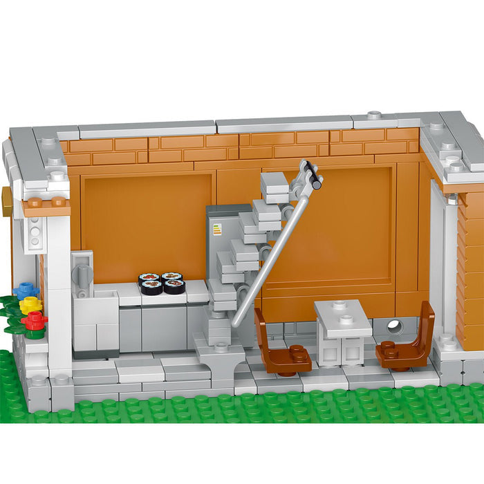 Mocsage European Department Corner Store with Light Building Blocks - LesDiy - Building Blocks -