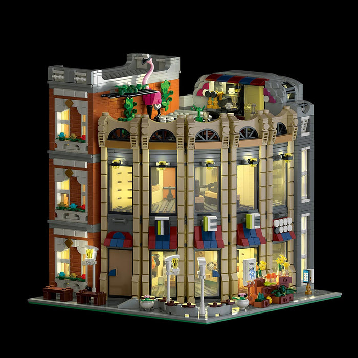 Mocsage European Department Corner Store with Light Building Blocks - LesDiy - Building Blocks -
