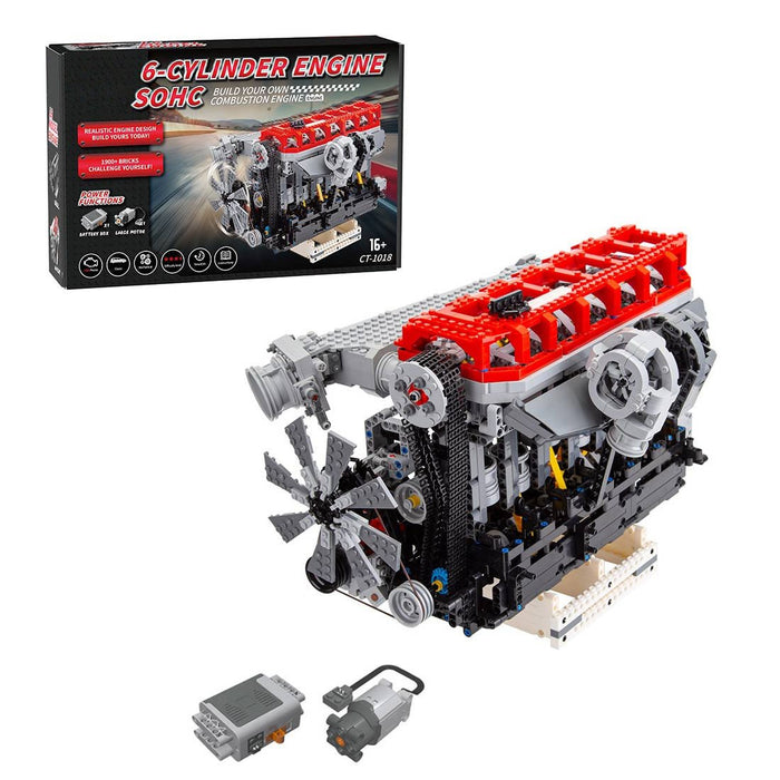 Mocsage Inline 6 - Cylinder SOHC Turbocharged Engine Building Blocks - LesDiy - building blocks -