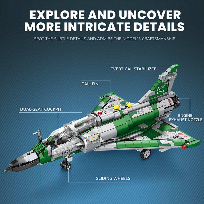 Mocsage MOC - 96165 French Military Aviation Fighter Building Blocks - LesDiy - MOC -