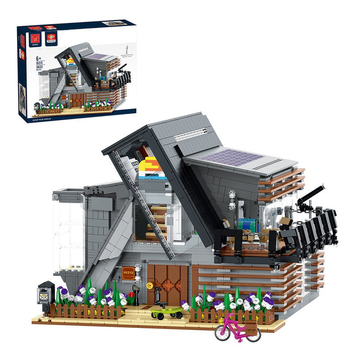 Mocsage Modern Villa with LED Light Building Blocks Set - LesDiy - building blocks -