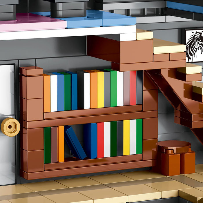 Mocsage Modern Villa with LED Light Building Blocks Set - LesDiy - building blocks -