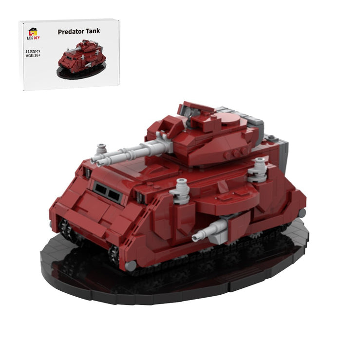 Mocsage Predator Tank Building Blocks - LesDiy - Red