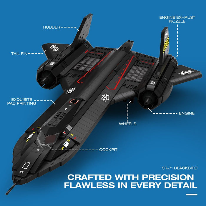 Mocsage SR71 Blackbird Tactical Aircraft Building Blocks Set (US Warehouse) - LesDiy - Building Blocks -