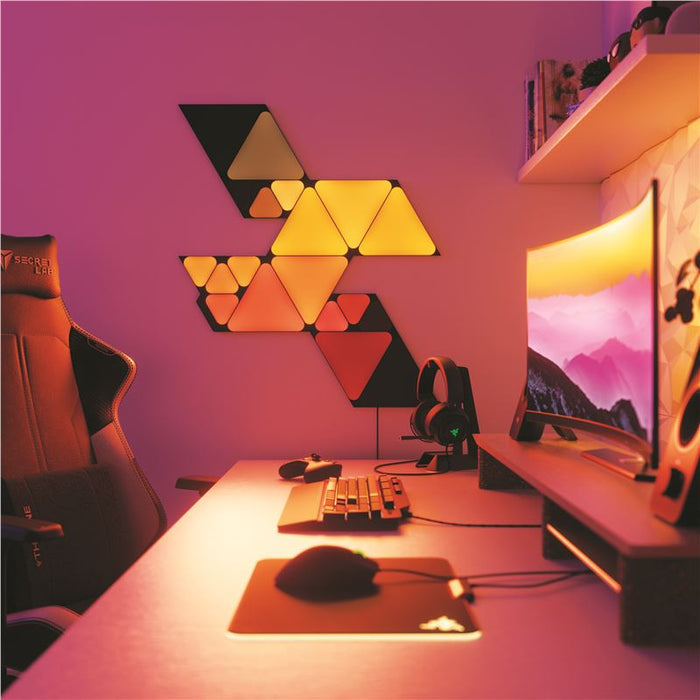 Pachet extensie 10 mini-panouri Nanoleaf Shapes Black Mini Triangles
