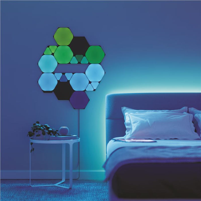 Pachet extensie 10 mini-panouri Nanoleaf Shapes Black Mini Triangles