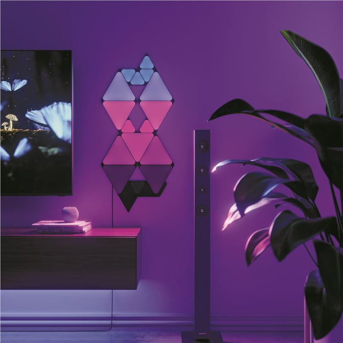 Pachet extensie 10 mini-panouri Nanoleaf Shapes Black Mini Triangles