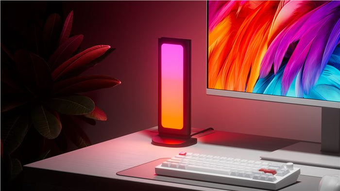 Panou luminos de birou Nanoleaf Pegboard Desk Dock cu hub USB