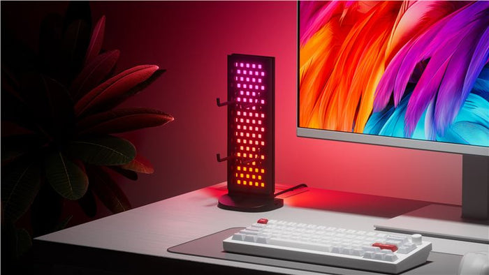 Panou luminos de birou Nanoleaf Pegboard Desk Dock cu hub USB