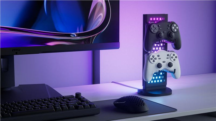 Panou luminos de birou Nanoleaf Pegboard Desk Dock cu hub USB