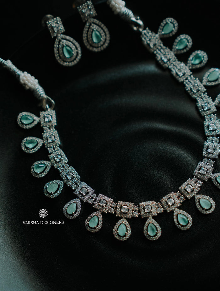 Pastel Sky and White Stone Designer Necklace