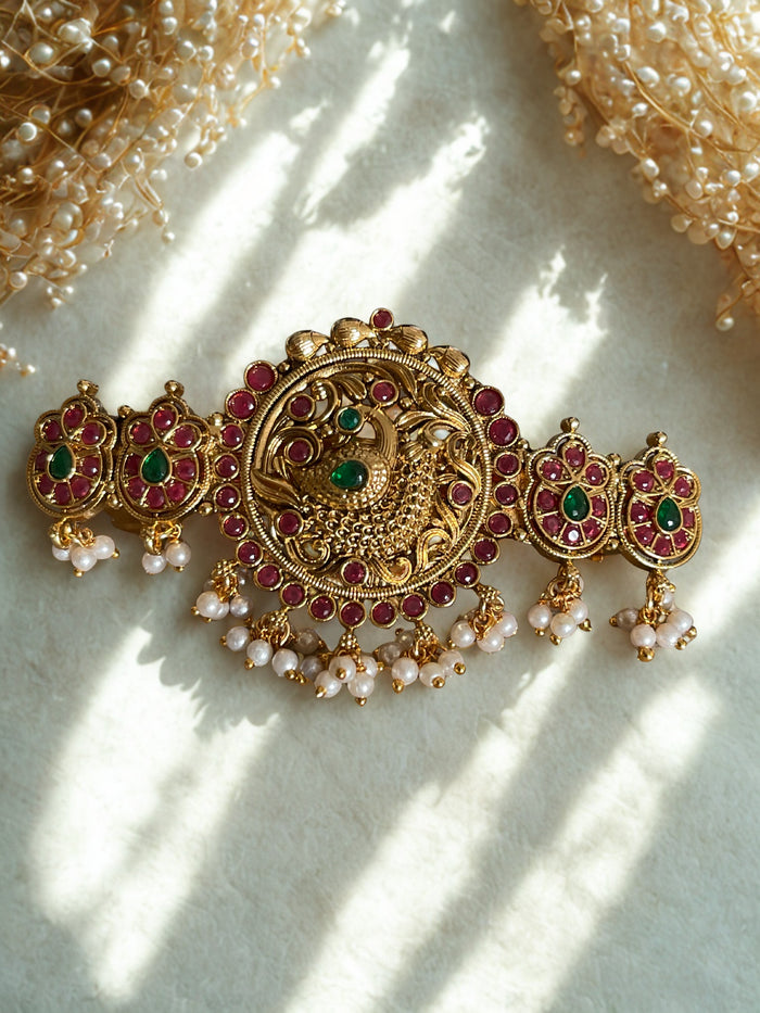 Peacock Kemp Hair Clip