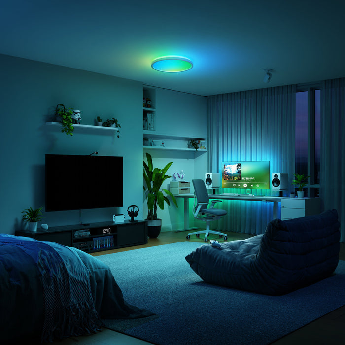 Plafonieră smart Nanoleaf Smart Multicolor Ceiling Light, alb