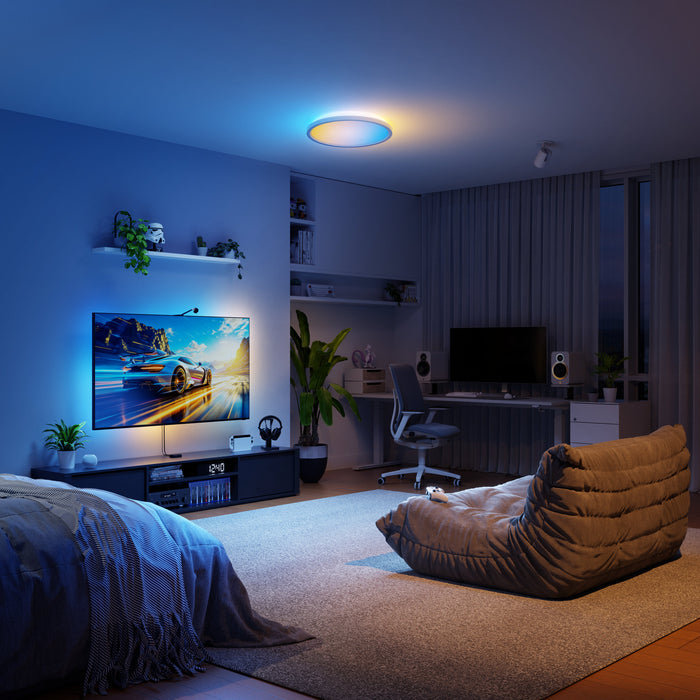 Plafonieră smart Nanoleaf Smart Multicolor Ceiling Light, alb