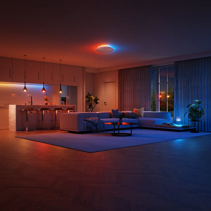 Plafonieră smart Nanoleaf Smart Multicolor Ceiling Light, alb