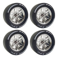 Racing Printed Slick Tire Set of 4 Slick Tires & 4 Electroplated Rims - LesDiy -