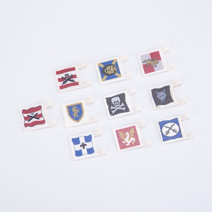 Rectangle 2×2 Double - sided Flag with Clip Building Blocks Part - LesDiy -