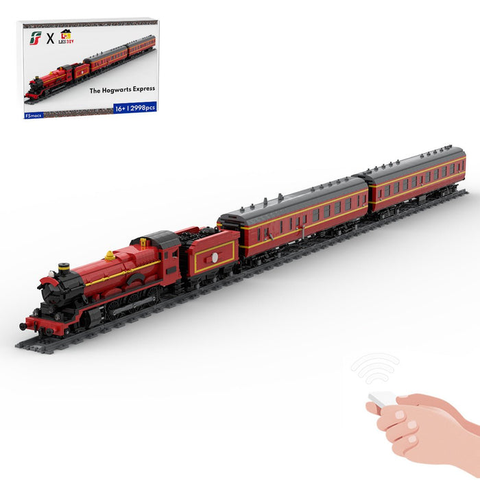 Red 460 Hogwarts Express Steam Locomotive Building Blocks - Dynamic Version - LesDiy - Building Blocks -
