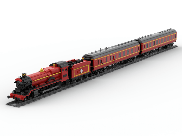 Red 460 Hogwarts Express Steam Locomotive Building Blocks - Dynamic Version - LesDiy - Building Blocks -